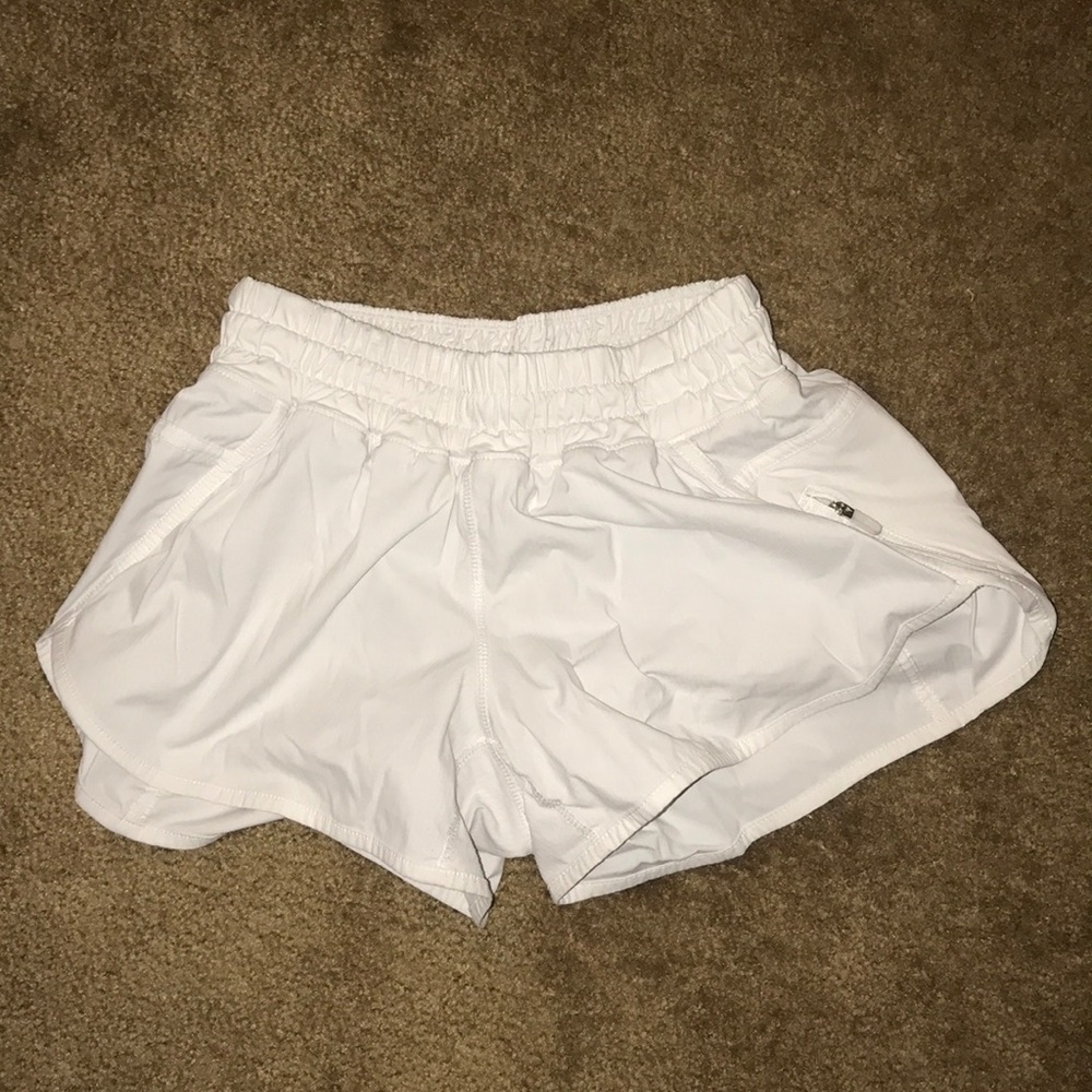 White Lululemon Tracker Short 4”